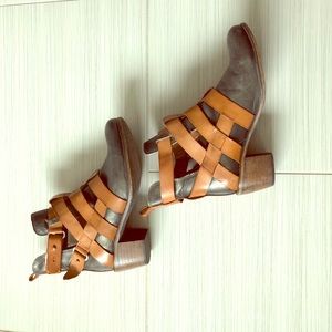 Free People leather ankle booties size 8